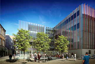 Image: Digital rendering of Biochemistry building by Hawkins\Brown